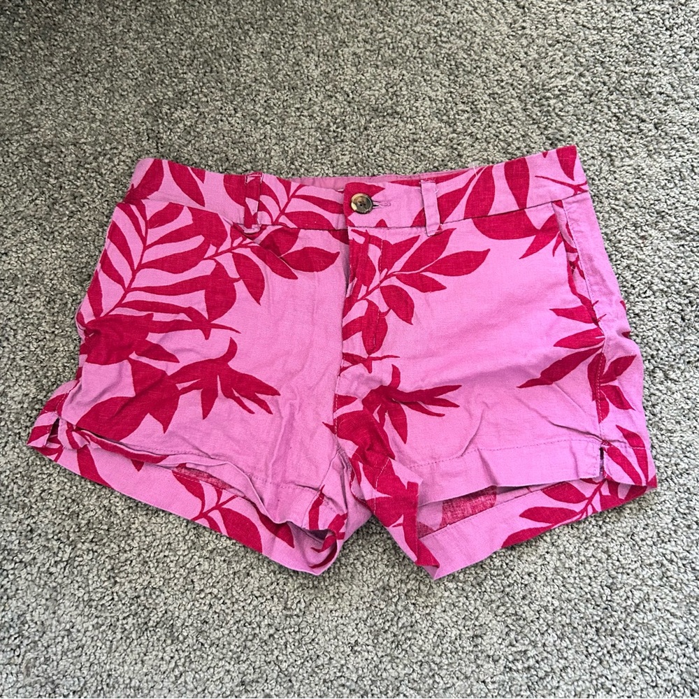 Old Navy Floral Pink Chino Shorts